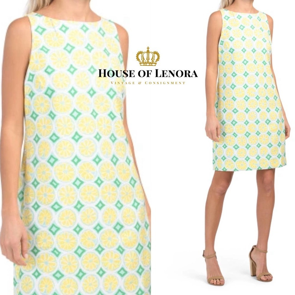 NWT Sail to Sable Lemon Mini Shift Dress, Medium, DD0481